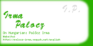 irma palocz business card