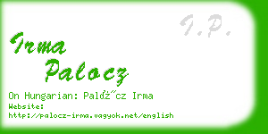 irma palocz business card